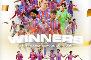 水晶宮U18點球大戰(zhàn)擊敗曼聯(lián)U18，首次奪得U18英超聯(lián)賽杯冠軍