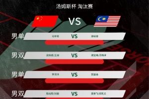 湯杯1/4決賽對陣：石宇奇復出迎戰梁峻豪，梁王組合、李詩灃出戰
