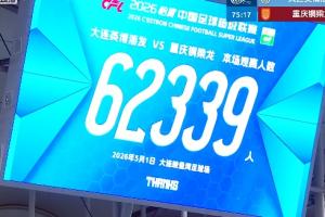 62339人！英博主場vs銅梁龍上座打破梭魚灣紀錄，排名中超歷史第3