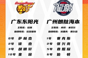 廣東VS廣州G3大名單：徐杰胡明軒徐昕陳國豪在列 4外援對4外援