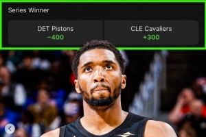 2-0！ESPN更新系列賽晉級賠率：活塞-400 騎士+300
