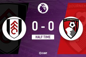 半場-克里斯蒂直紅安諾森頭球中框+染紅 富勒姆暫0-0伯恩茅斯
